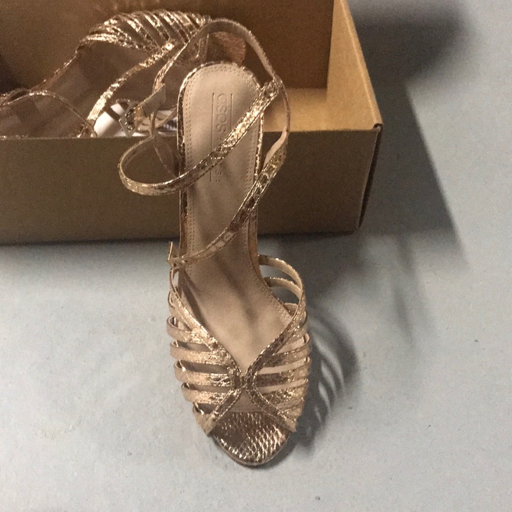 ASOS Nude Metallic Sandals